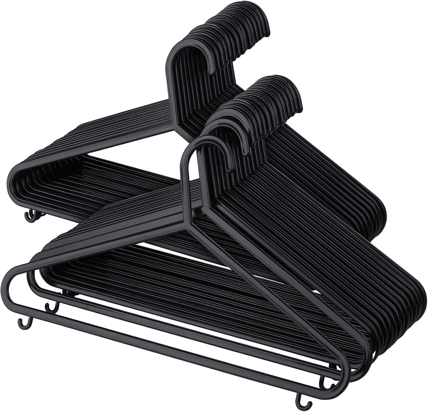 ilauke 30 Pack Adult Coat Hangers Strong Plastic Clothes Hangers Space