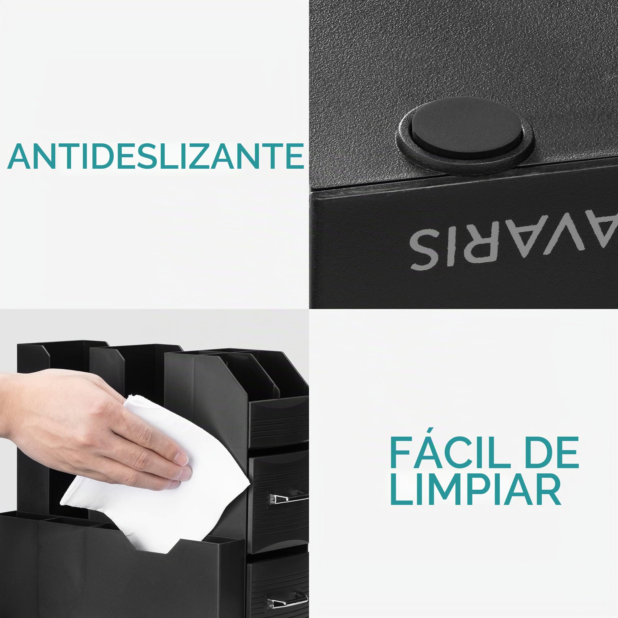 Navaris Organizador café - Set Organizador de café con 1x cajón dispensador capsulas y 1x estación para Accesorios Vasos cucharas azúcar - Organizador de Cafe para Oficina