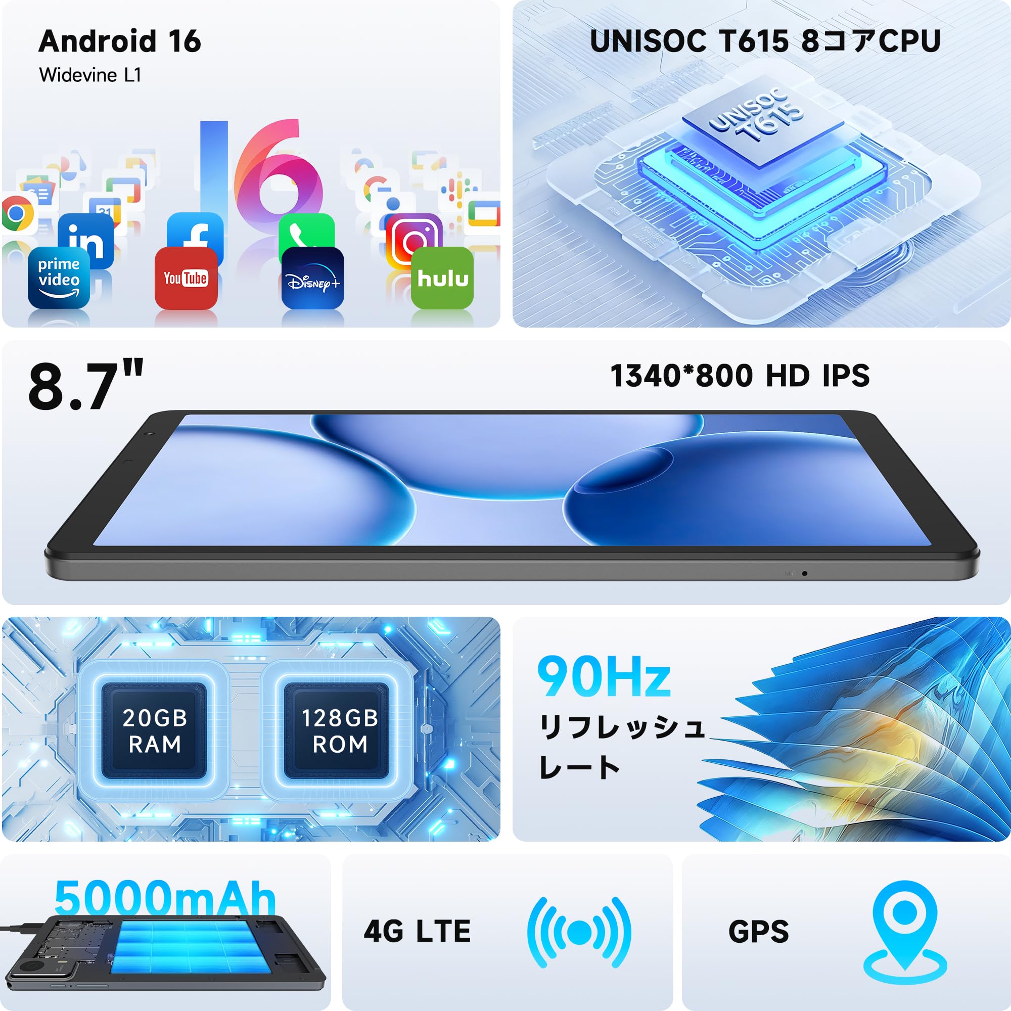 Amazon.co.jp: 【国内正規品】PHILIPS Android16 タブレット 8.7インチ 