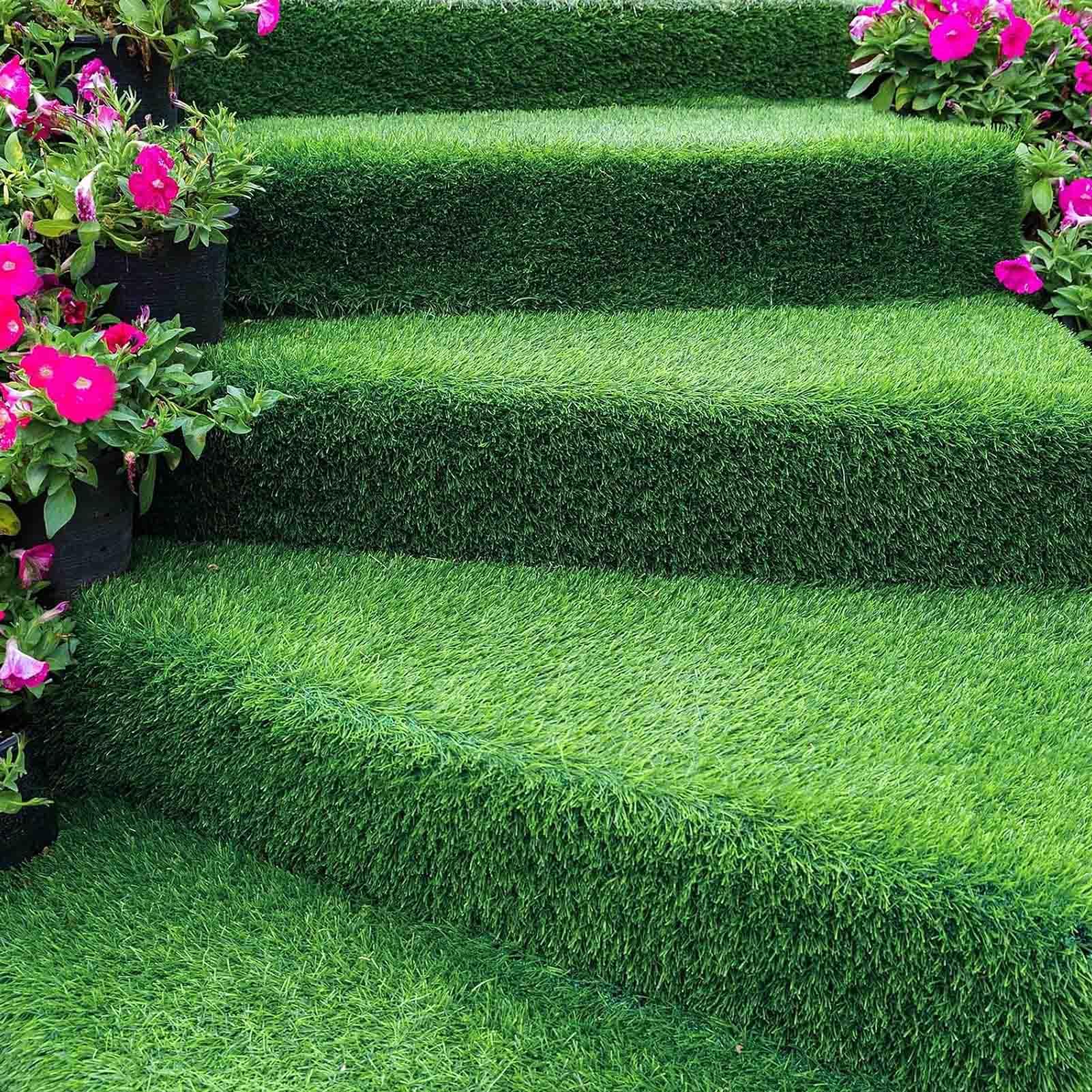 Tappeto erboso artificiale da 25 cm, per interni ed esterni, per cani, giardino, prato, balcone, astroturf, con fori di drenaggio, erba sintetica