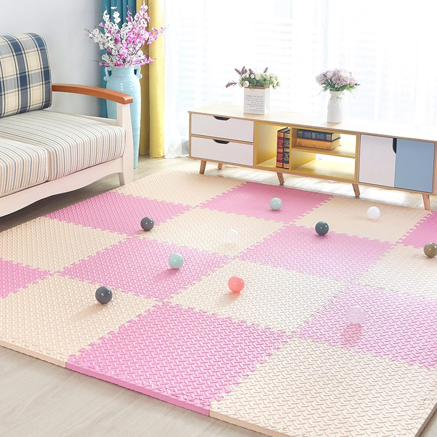 Joint Mat Kids Corner 60 * 60 * 2.5 * 4 Carpet Floor Mat Flooring Scratch Prevention Floor Mat Mat Cushion Mat (Color 6 60 * 60 * 2.5 * 12)