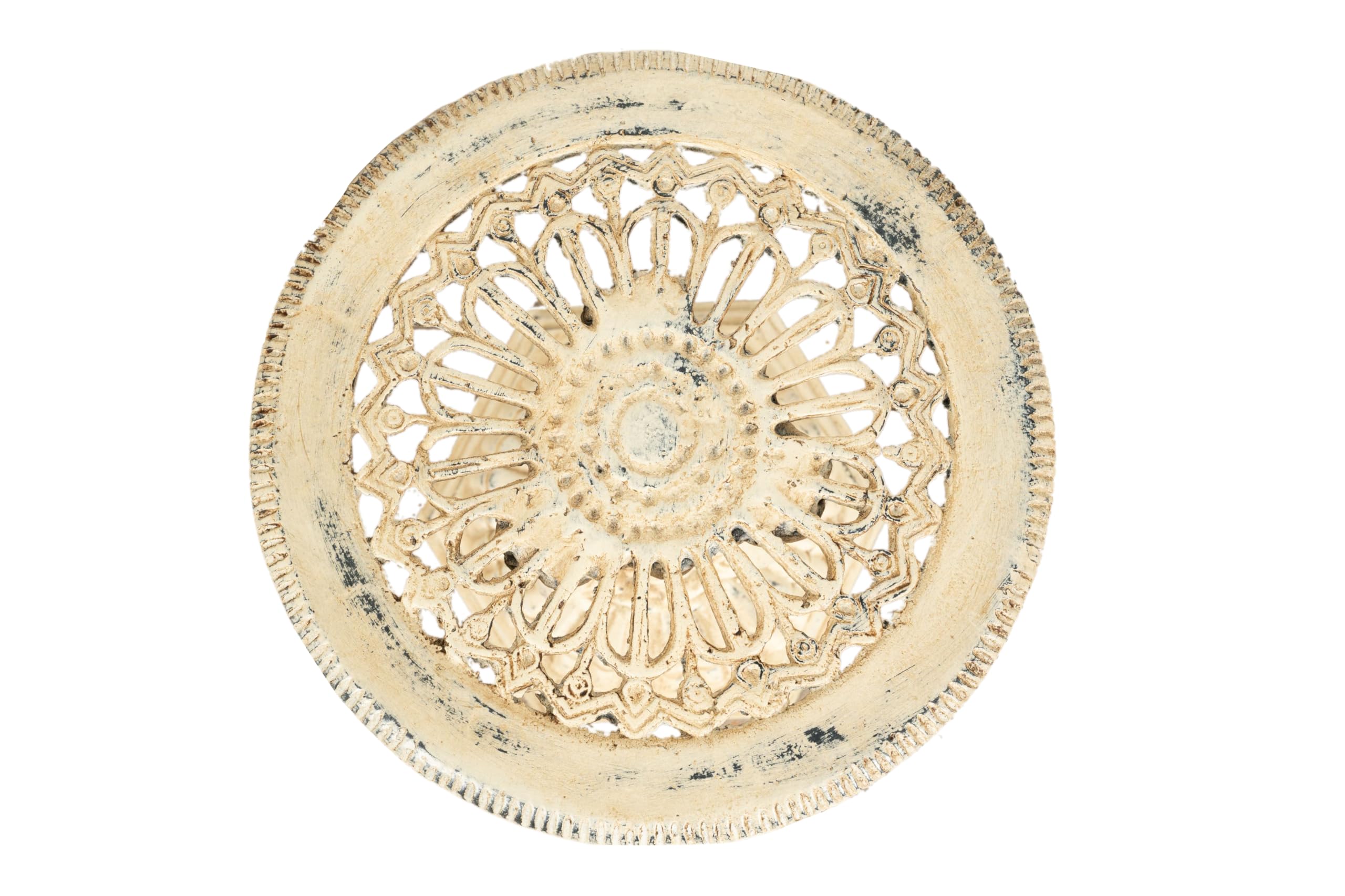 Biscottini Base para macetas de hierro fundido 38 x 38 x 20 cm – Soporte para maceta de hierro fundido – Base para macetas decorativa – Soporte para plantas de exterior e interior – Macetero de balcón