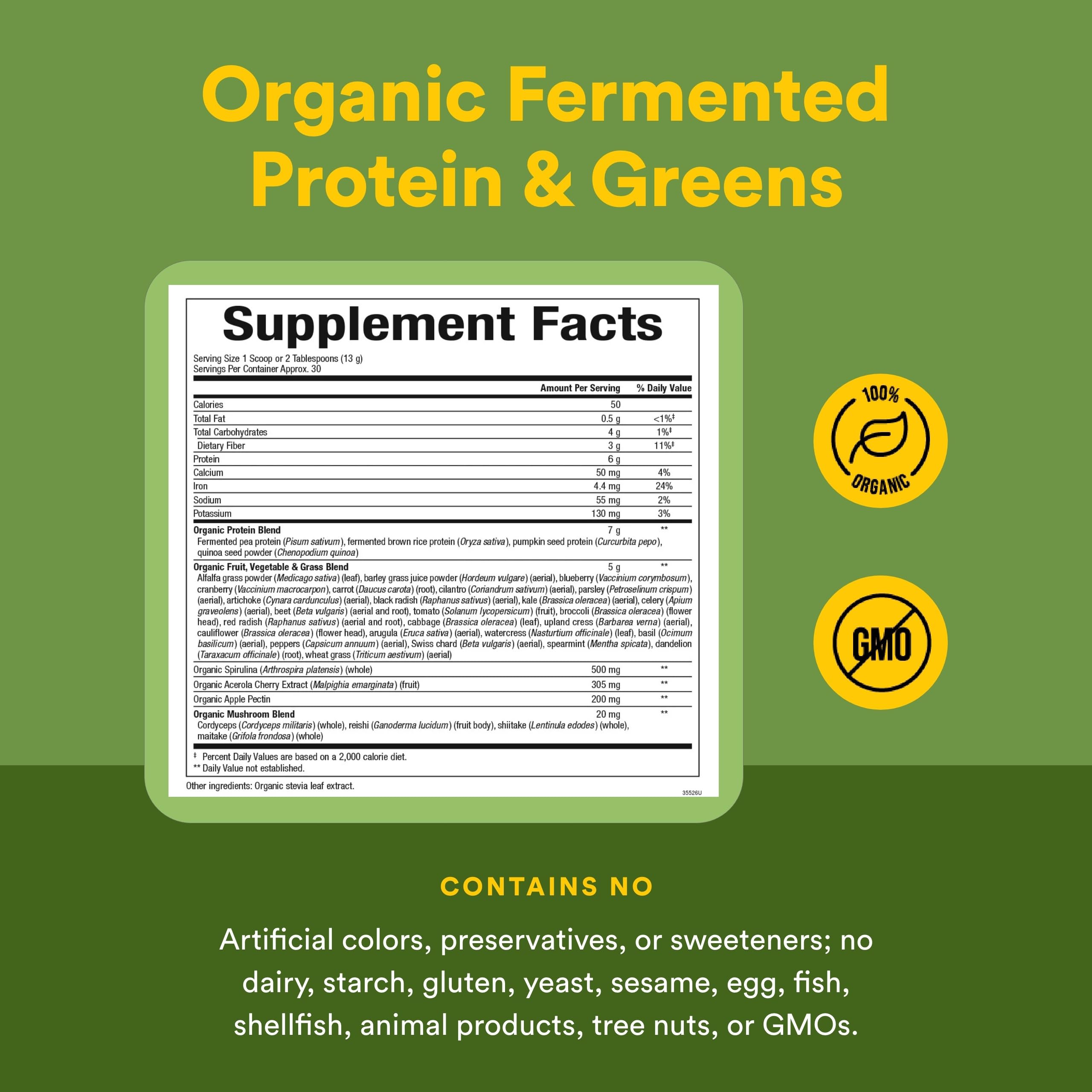 Whole Earth & Sea Organic Greens Powder, Unflavored, 13.8 oz, 30 Servings — Amazon image 4