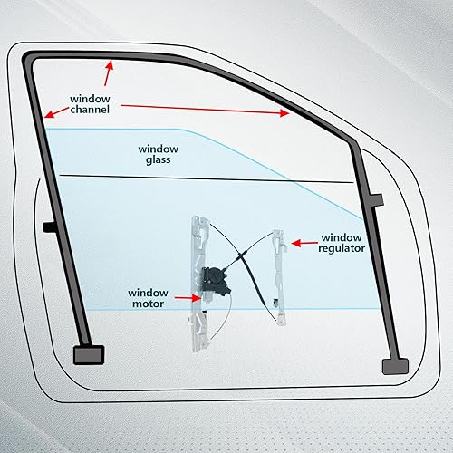Miniatura 16 de Elevalunas eléctrico Trasero izquierdo Lado del conductor con motor se adapta a 2008-2012 para Ford Escape 2008-2011 para Mercury Mariner 2008-2011