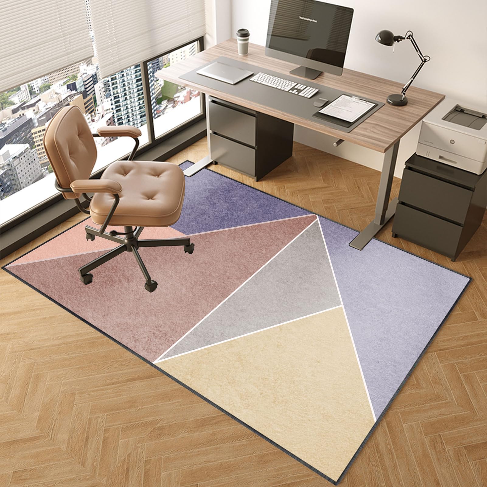 Bureaustoel mat 160 x 200 cm harde vloerbeschermer mat antislip multifunctioneel computerrolstoel mat voor houten vloeren parket laminaat krasbestendig thuis vloerbedekking stoelmatten