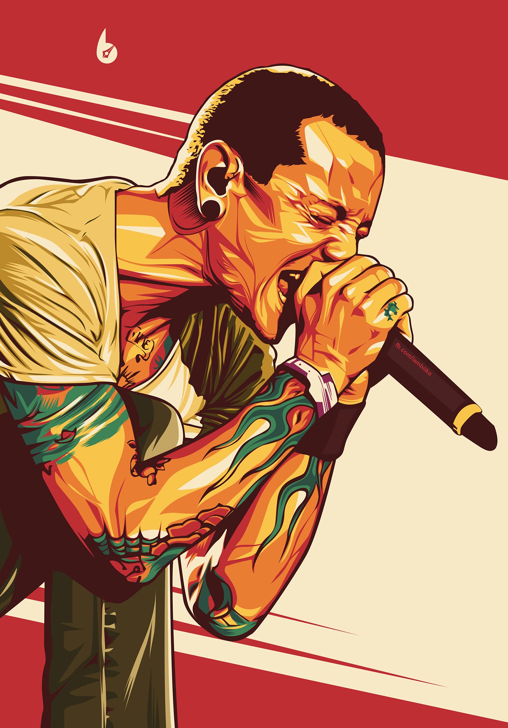 Bennington Raw Pet Chester Bennington Linkin Park 38 A4 Poster