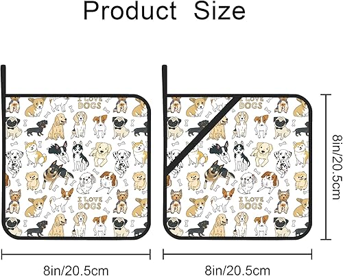Miniatura 2 de Juego de 2 agarraderas para ollas de cocina resistentes al calor para microondas, hornear horno, platos finales y barbacoa