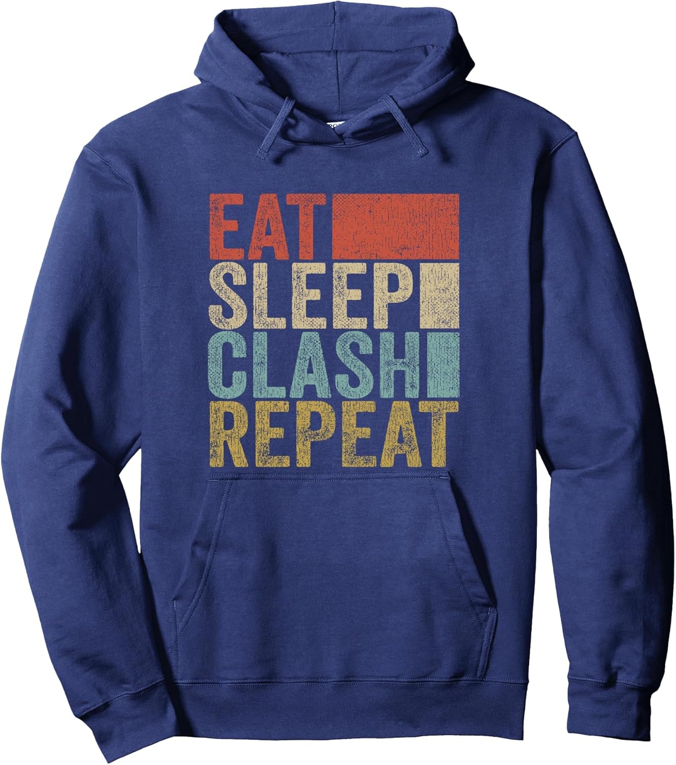 Gaming Clan Eat Sleep Clash Repeat Retro Clash Pullover Hoodie