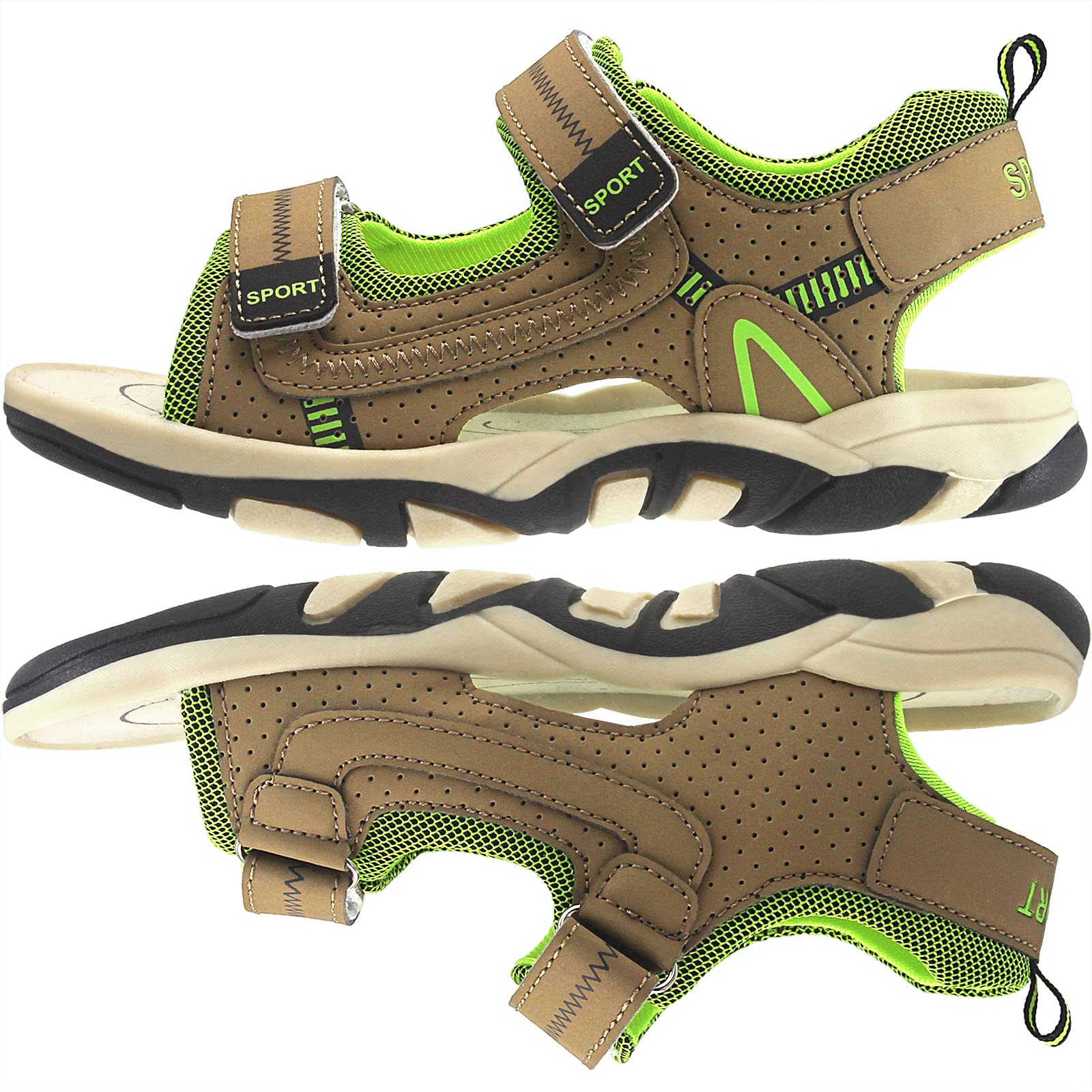 Sandalias con Punta Abierta para Niños Casual Verano Strap Sandalias de Playa (29-39 EU)