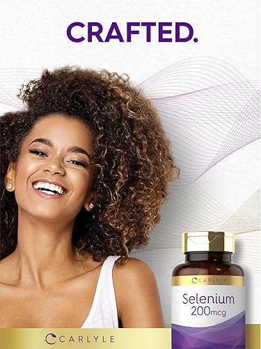 Miniatura 7 de Carlyle Suplemento de selenio sin levadura  200 mcg  200 cápsulas  Fórmula mineral vegetariana, sin OMG y sin gluten  L-Selenometionina  Tamaño