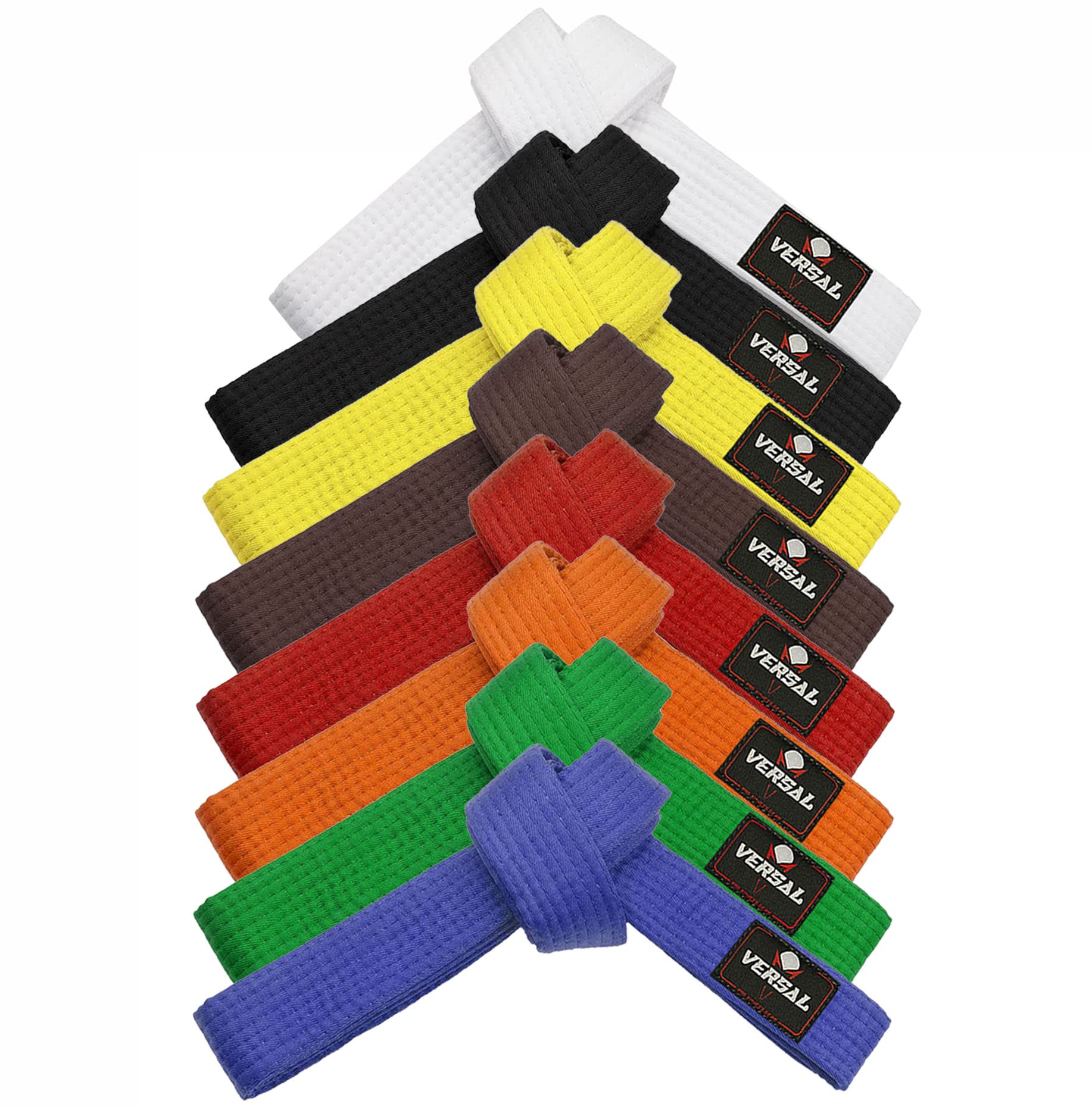VERSAL Ceinture de karaté pour arts martiaux, 100 % coton, ceinture de classement professionnel pour judo, bjj, taekwondo, jiu jitsu