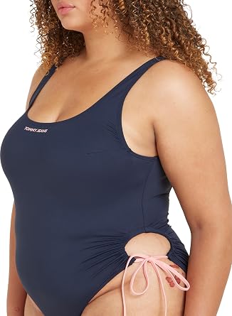 Tommy Hilfiger One Piece Side Tie (Ext Sizes) Swimsuit Woman