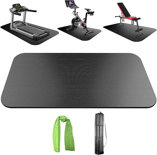 Bike Mat,Treadmill Mat,Compatible for Elliptical,Exercise Bikes, Stationary Cycles,Spin Bike,Under Exercise