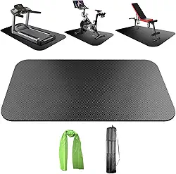 Tapete de equipamento de exercício - tapete de esteira, tapete de bicicleta ergométrica, tapete de fitness, tapete elíptico, tapete de corda de pular, tapete de ioga, tapete de ginástica para uso em