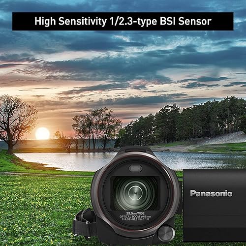 Miniatura 6 de Panasonic HC-V785K Cámara de video Full HD con zoom óptico de 20X, sensor BSI de 12.3 pulgadas, paquete de cámara doble para teléfono inteligente