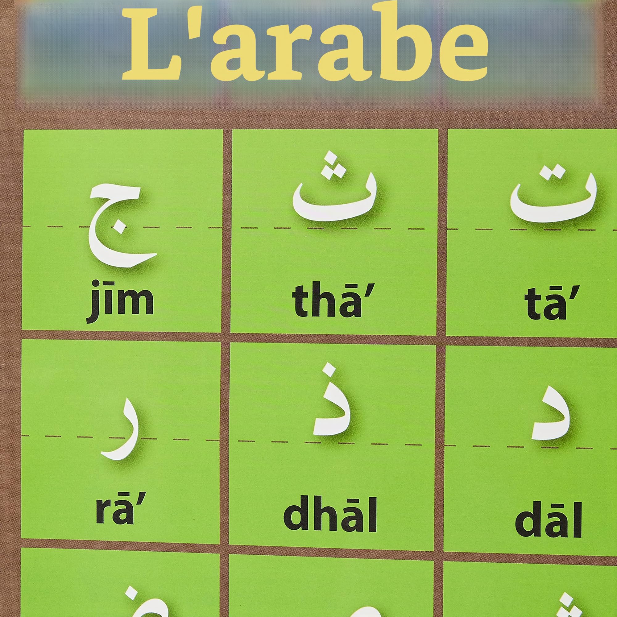 Affiche éducative alphabet arabe