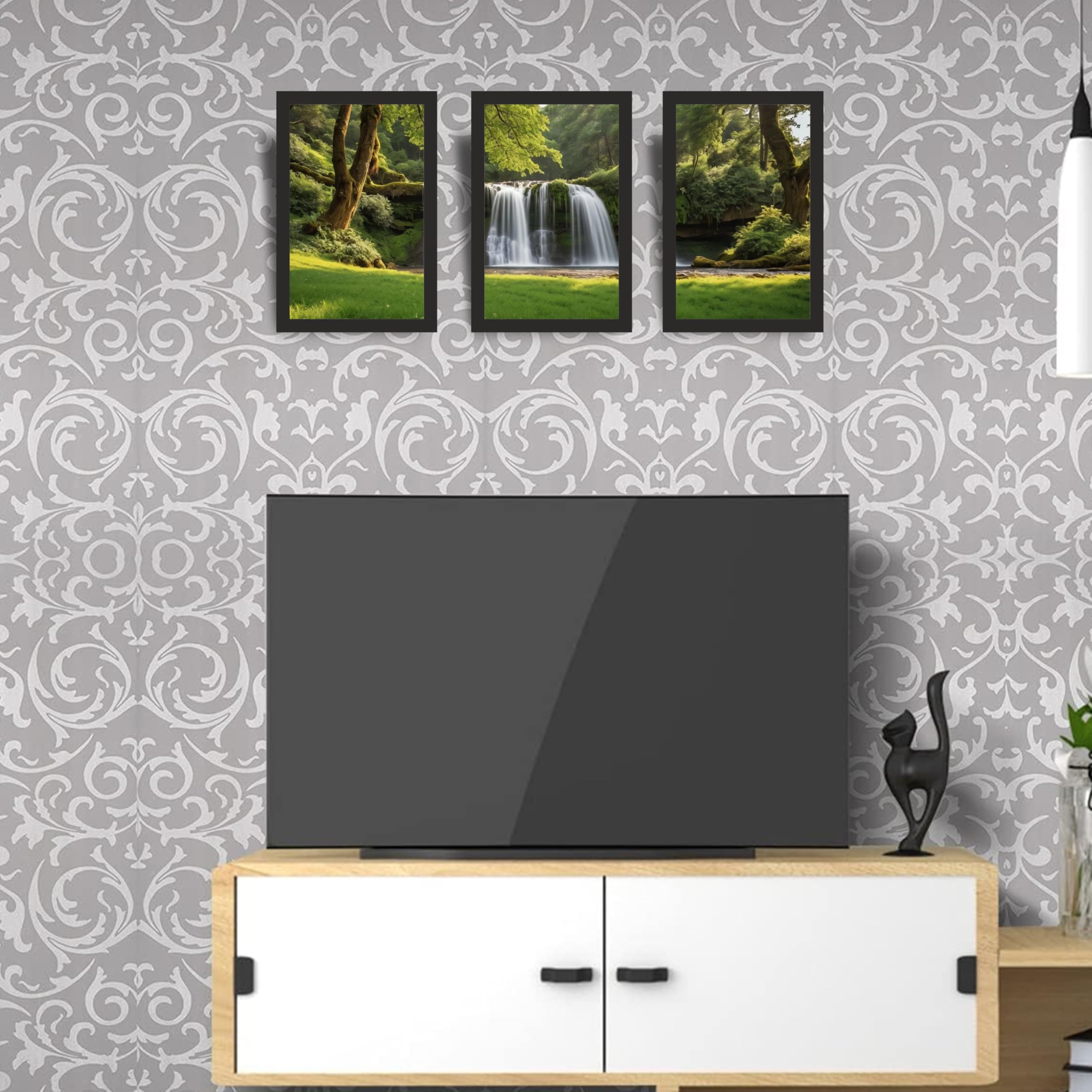 Waterfall Forest Wall Art Set of 3