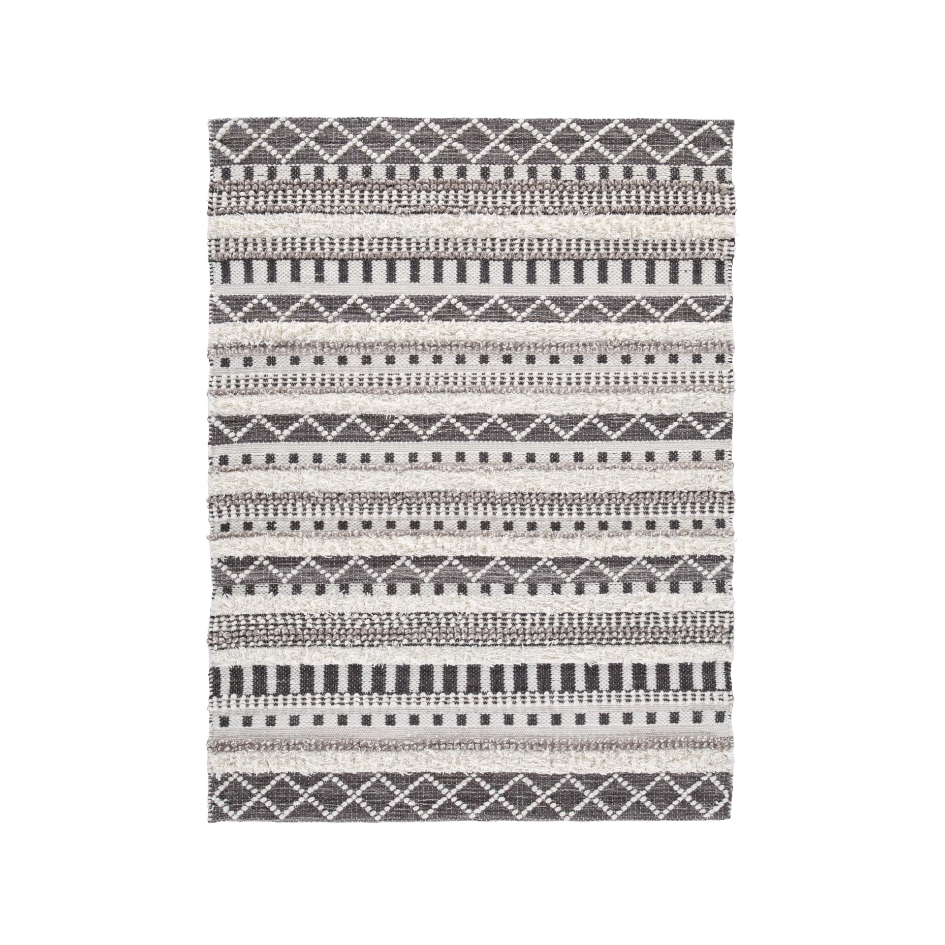 Signature Design by Ashley Karalee Tribal 5 x 7 Medium Pile Rug with Geometric Design, Ivory & Brown
