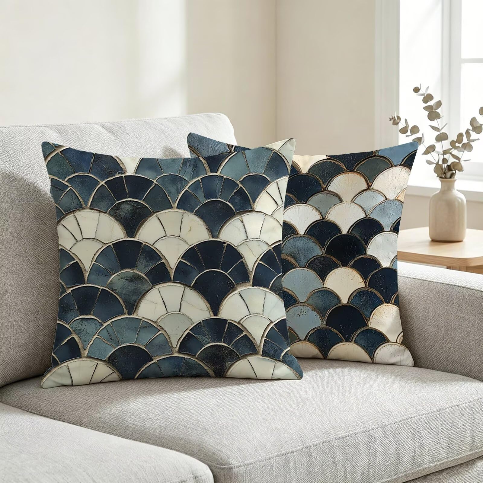 modern Kissenbezug 80x80 2er Set Samt Kissenbezüge Sofakissen Kissenhüllen Zusammenfassung (6) Dekokissen Zierkissen Kopfkissenbezug mit Reißverschluss für Couch, Bett und Deko Wohnzimmer y0-437