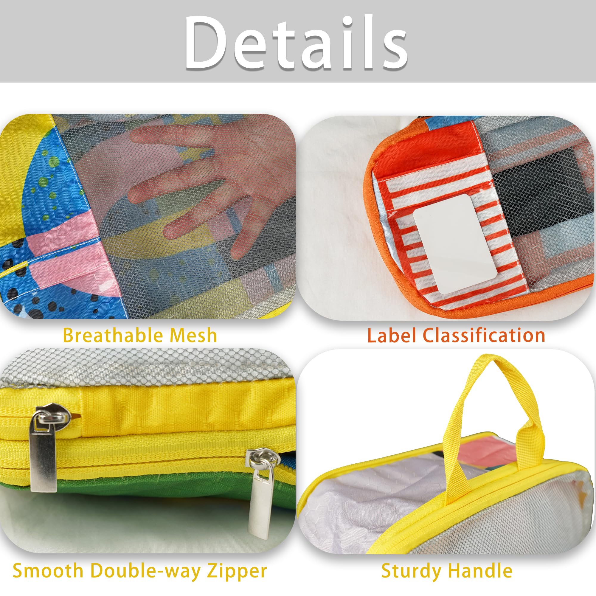 7 Stück Kompressions-Verpackungswürfel für Koffer, Gepäck-Organizer, waschbare Aufbewahrungstaschen, Set für Rucksack, Reisen, Verpackungswürfel für Handgepäck und Aufbewahrung