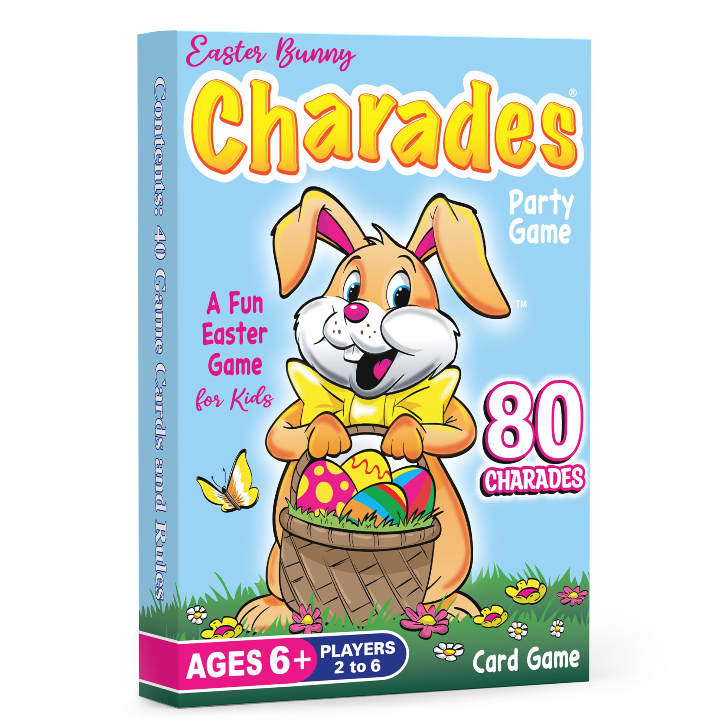 Easter Bunny Charades for Kids Ages 6+, a Fun Easter-themed Game - 80 Acting Choices - Family Board Game Night Favorite | Great Easter Gift or Essential Basket Stuffer Filler, Classroom Party Activity