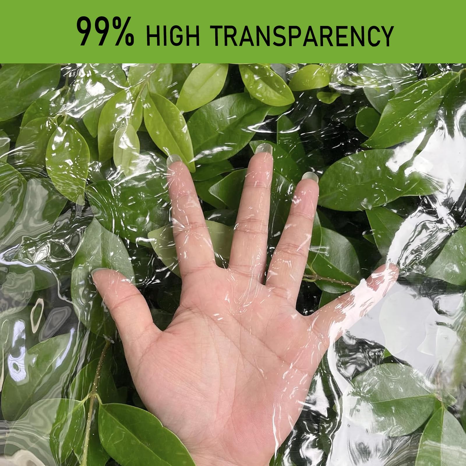 telone impermeabile per esterno -Morbido, antivento, resistente al freddo e agli strappi Adatto per gazebo da giardino, piscine, auto, serre, ecc. (1.9x3.9m)