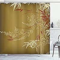 Vista 17 de Ambesonne Cortina de ducha de caballo, potente semental de Appaloosa, elegante estampado equino de campeón de sangre pura real, juego de decoración