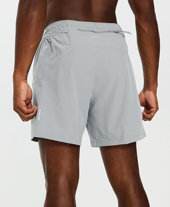TLRUN Men's Running Shorts 5 inch Ultra Lightweight with 5 Pockets Quick Dry Marathon Athletic Run Shorts Linerless