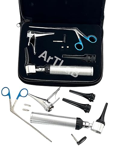 Miniatura 12 de ArtLaB - Juego de otoscopio veterinario de primera calidad, instrumento de diagnóstico veterinario con juego de espéculas de oído reutilizables