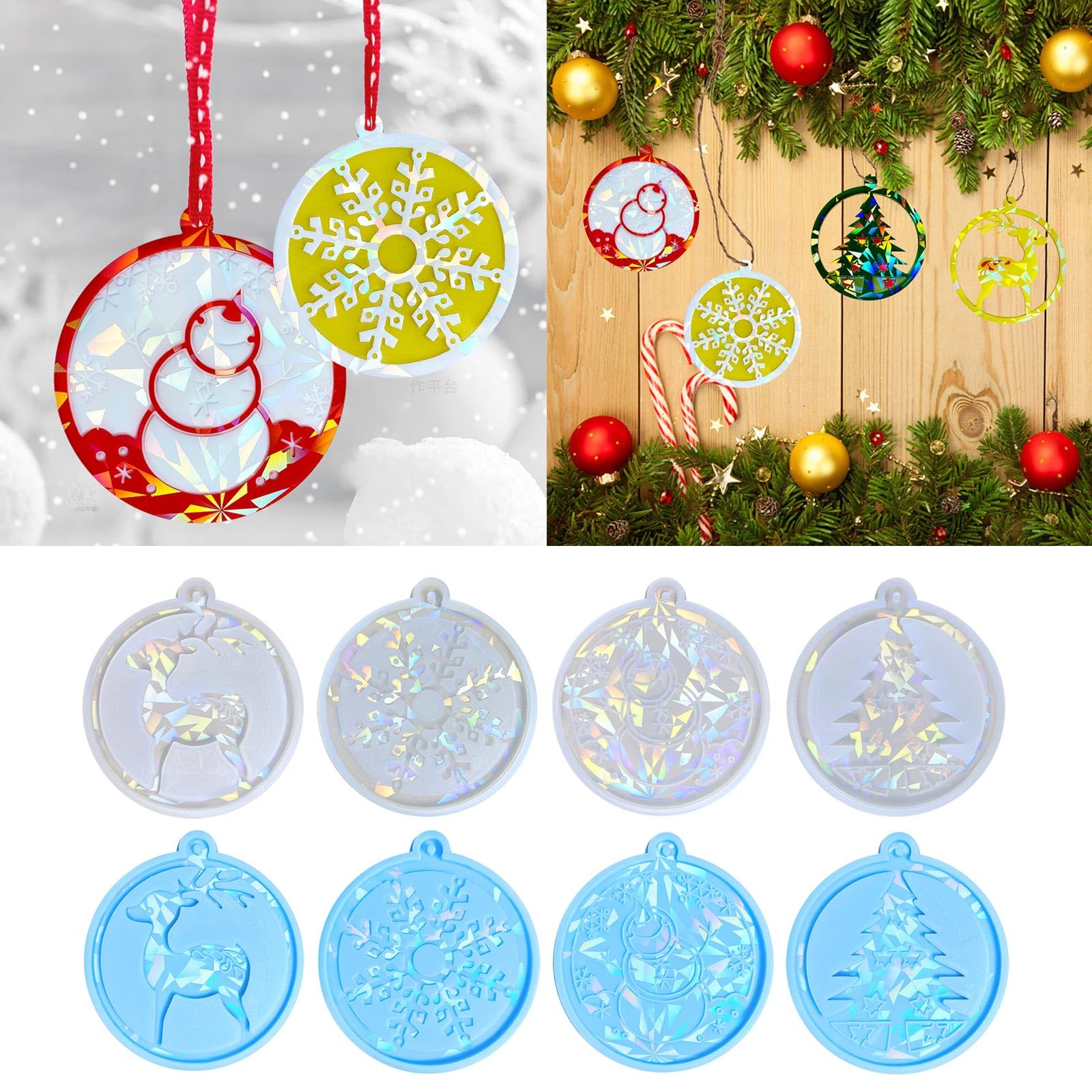 Stampi In Silicone Per Natale 3D - Forme Fiocco Di Neve E Stella, Per Resina, Gesso O Cemento, Decorazioni Fai Da Te