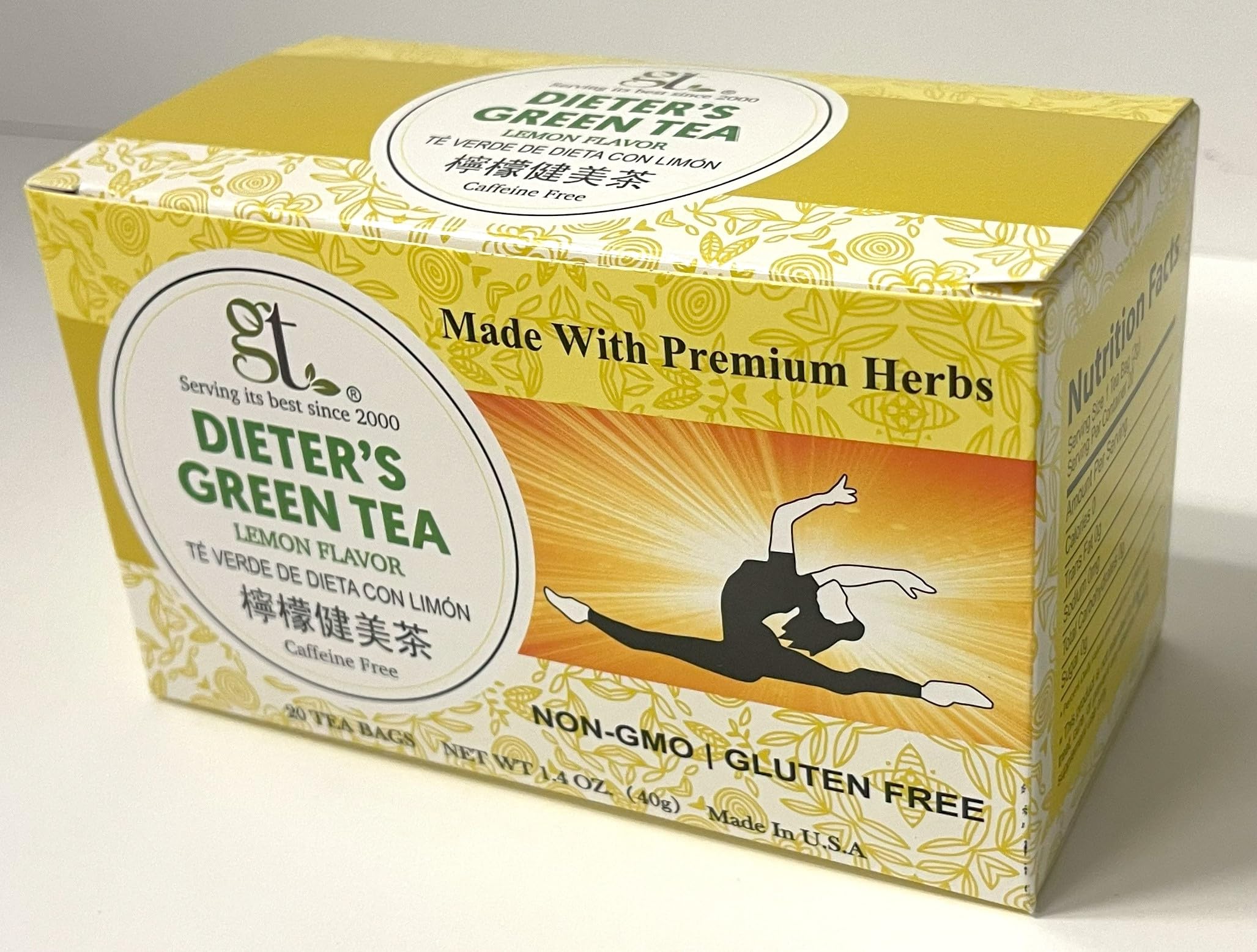 Amazon.com : GT Dieter's Green Tea Lemon Flavor, 1.4 Ounce Box (20