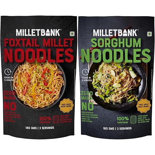 Millet Bank Noodles Combo 180g - No Maida Not Fried