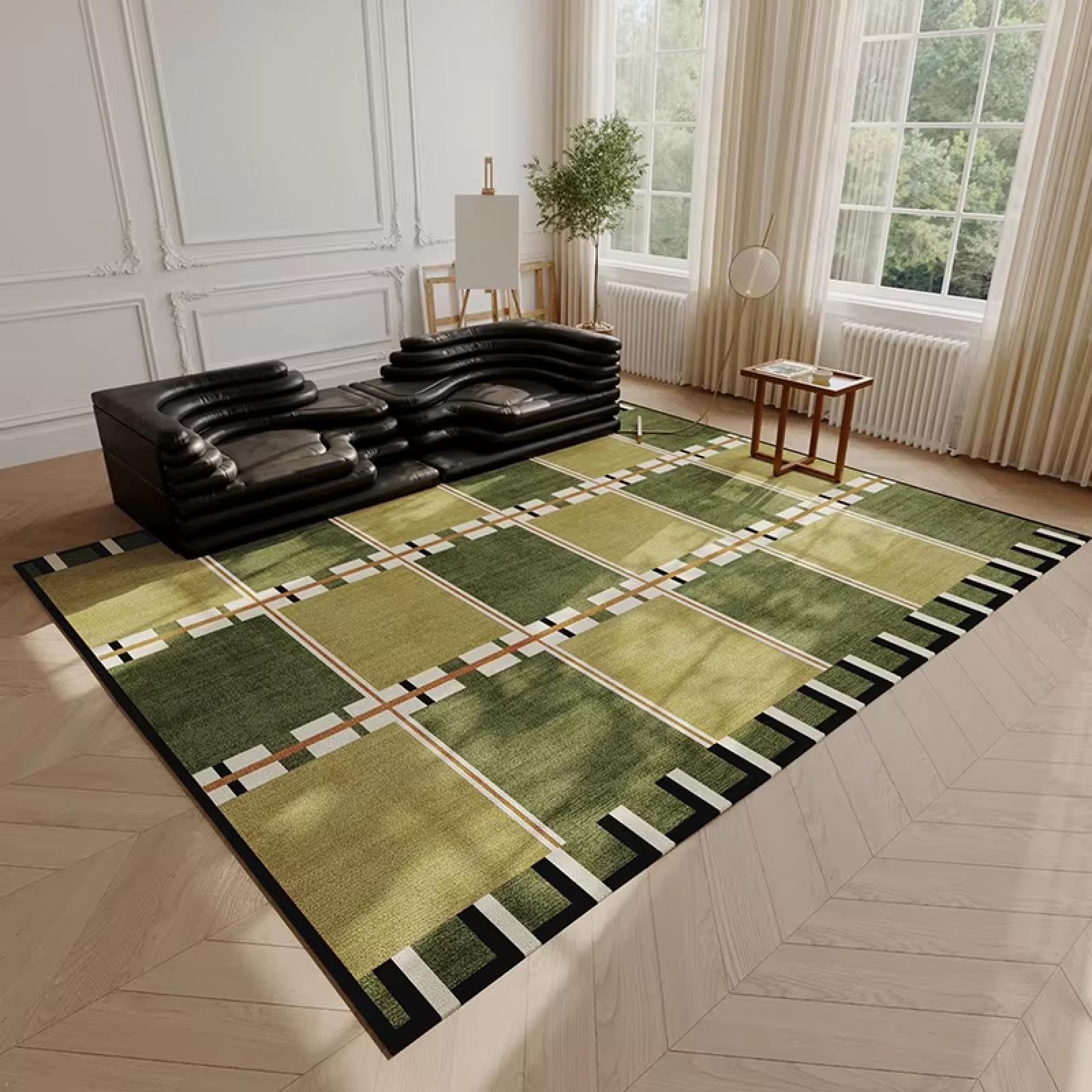 Tapis de chambre esthétique et doux pour des pieds au chaud le matin