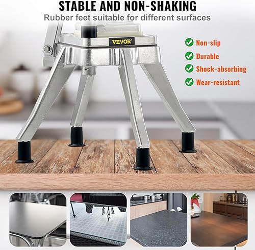 Miniatura 4 de VEVOR Picadora comercial de frutas de verduras de 38 pulgadas cortadora profesional de alimentos Kattex cortadora de freír francesa cortadora de