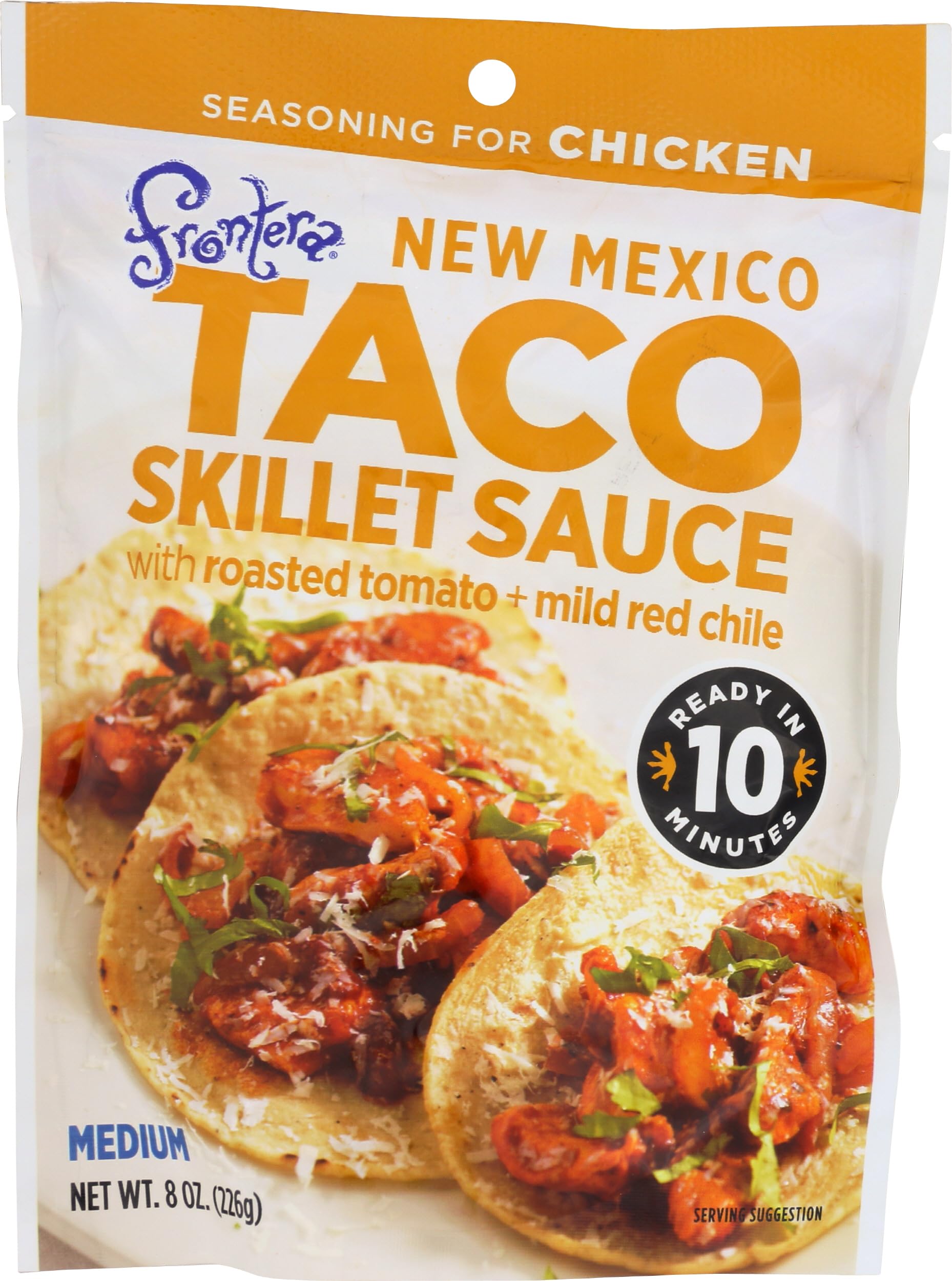 Frontera Chicken Taco Skillet Sauce with Chipotle and Garlic, Mild, 8 oz.