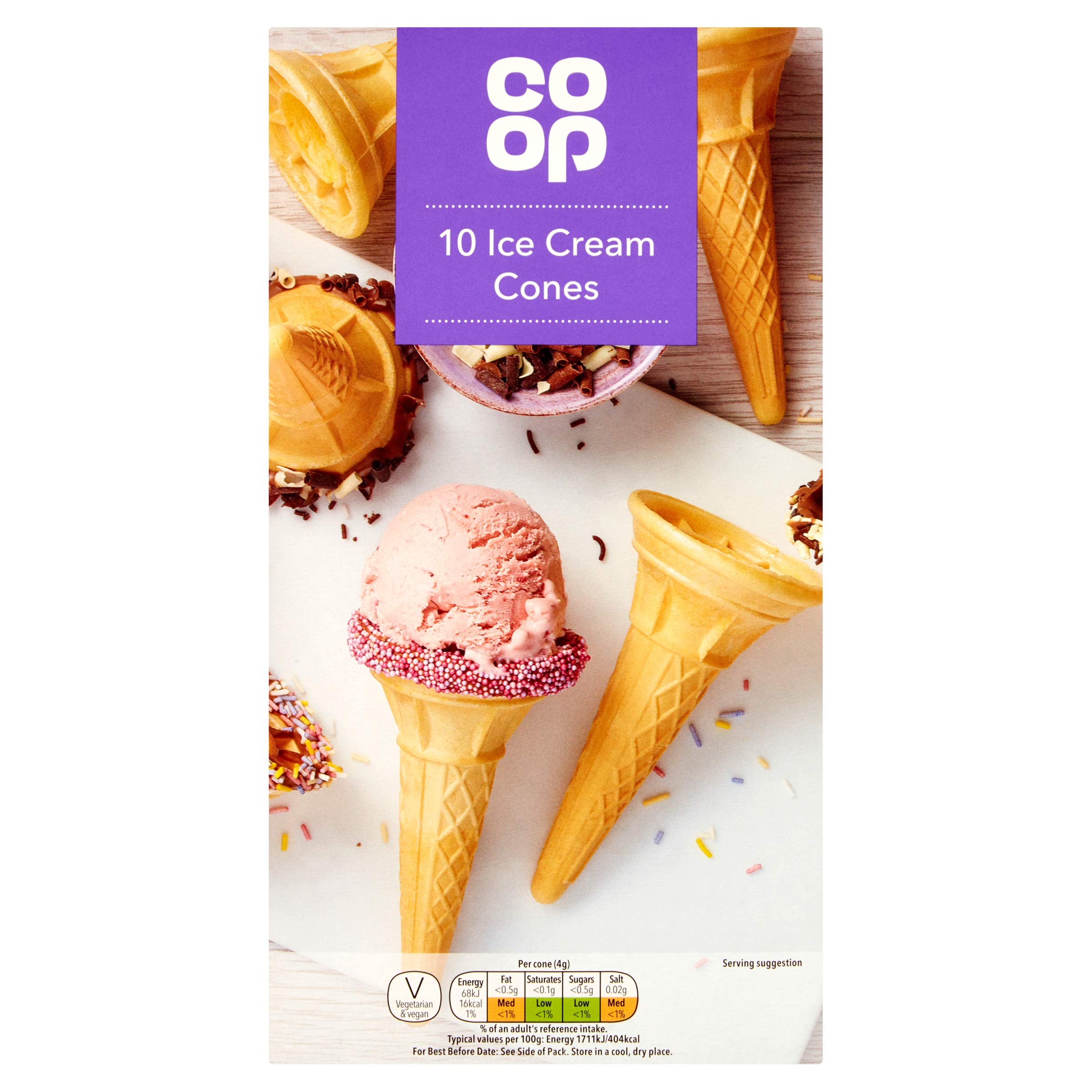 Buy Co Op Ice Cream Cones/Wafers (Ice Cream Cones 3 x 10 Pack) Online