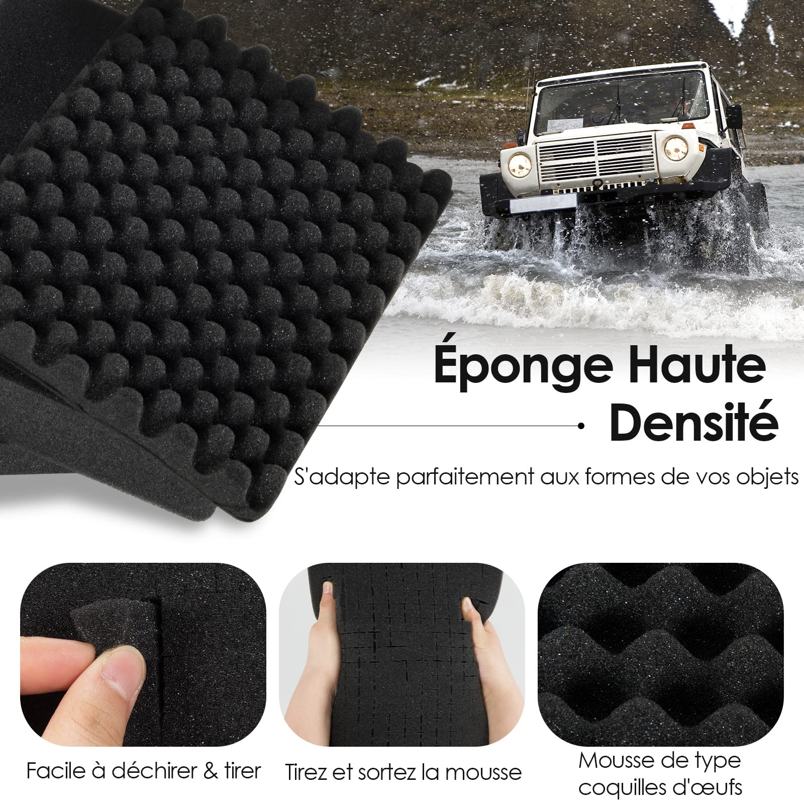 GOPLUS Valise Étanche Appareil Photo Coffret de Protection Universel Caméra, avec Mousse Alvéolée et Loquets à Pression, pour Drone, Appareil Photo (34 x 31 x 16 cm)