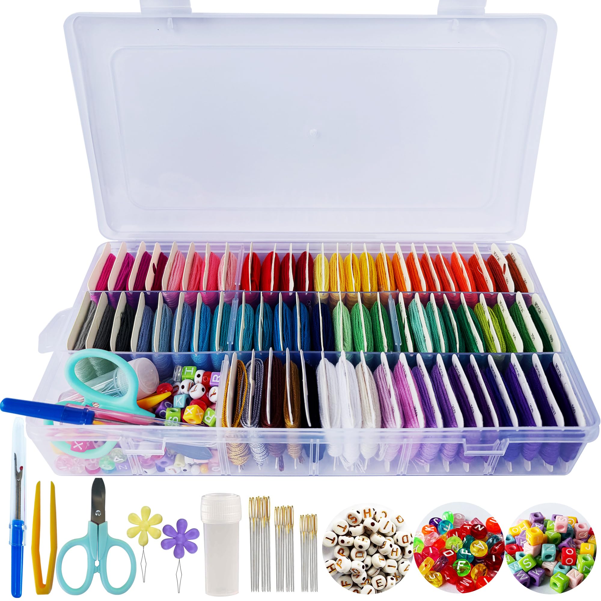Rainbow Embroidery Floss Kit - Friendship Bracelets & More -6 Rainbow Embroidery Floss Kit - Friendship Bracelets & More -6