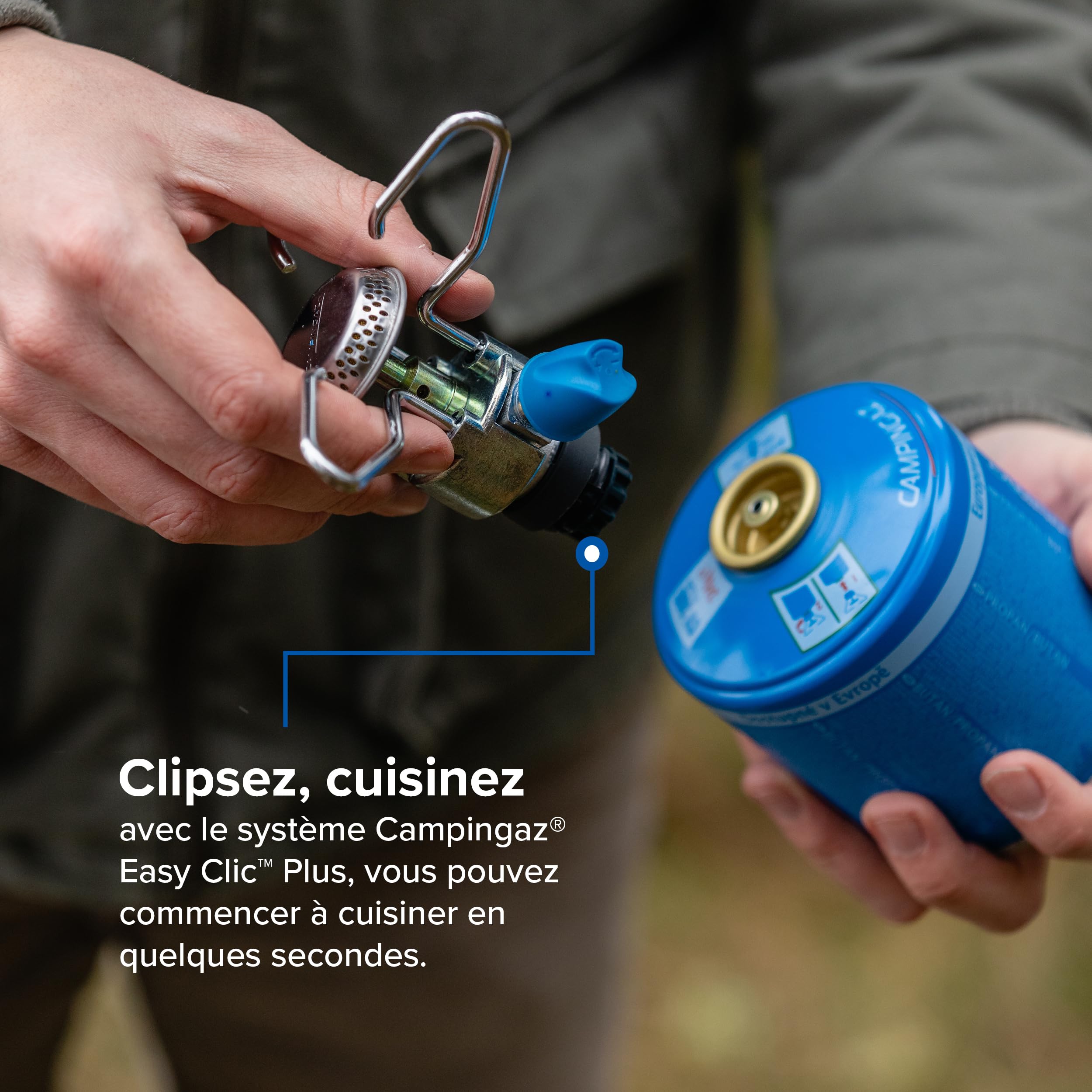 Campingaz Bleuet Micro Plus, réchaud 1 brûleur pour camping et festivals, manipulation simple, Bleu