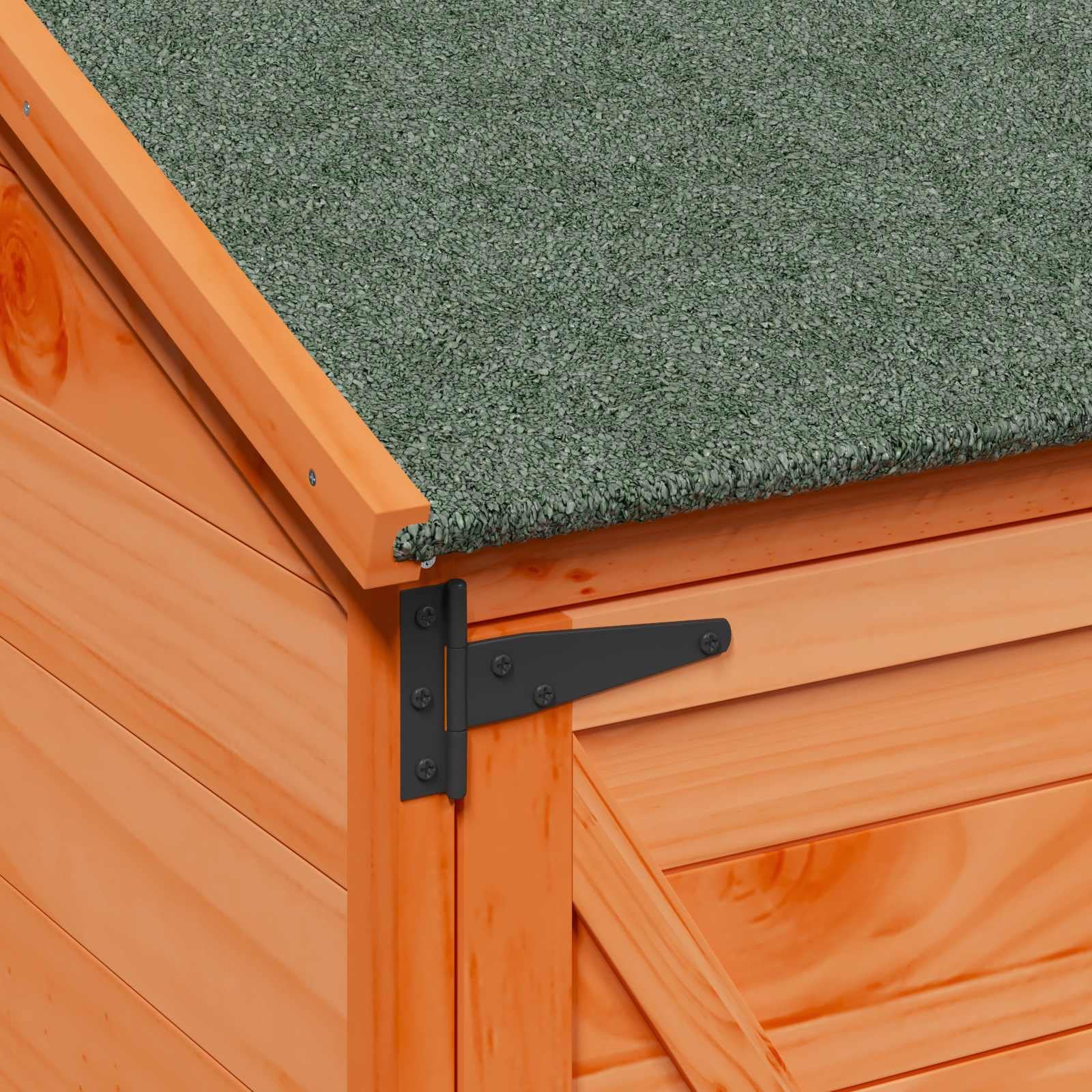 Casetta da giardino in legno marrone 106 x 56 x 176,5 cm | Pratico armadio da giardino per terrazza e giardino con tetto inclinato in asfalto e porta lamellare ventilata per attrezzi.