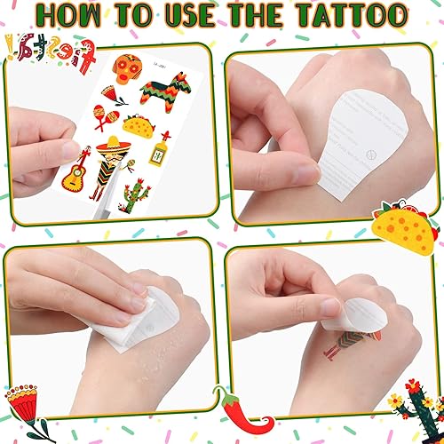 Miniatura 4 de 43 piezas de suministros para fiestas de Cinco De Mayo incluye 6 diademas de paja para sombrero 6 gafas de sol para fiesta decoración mexicana 6