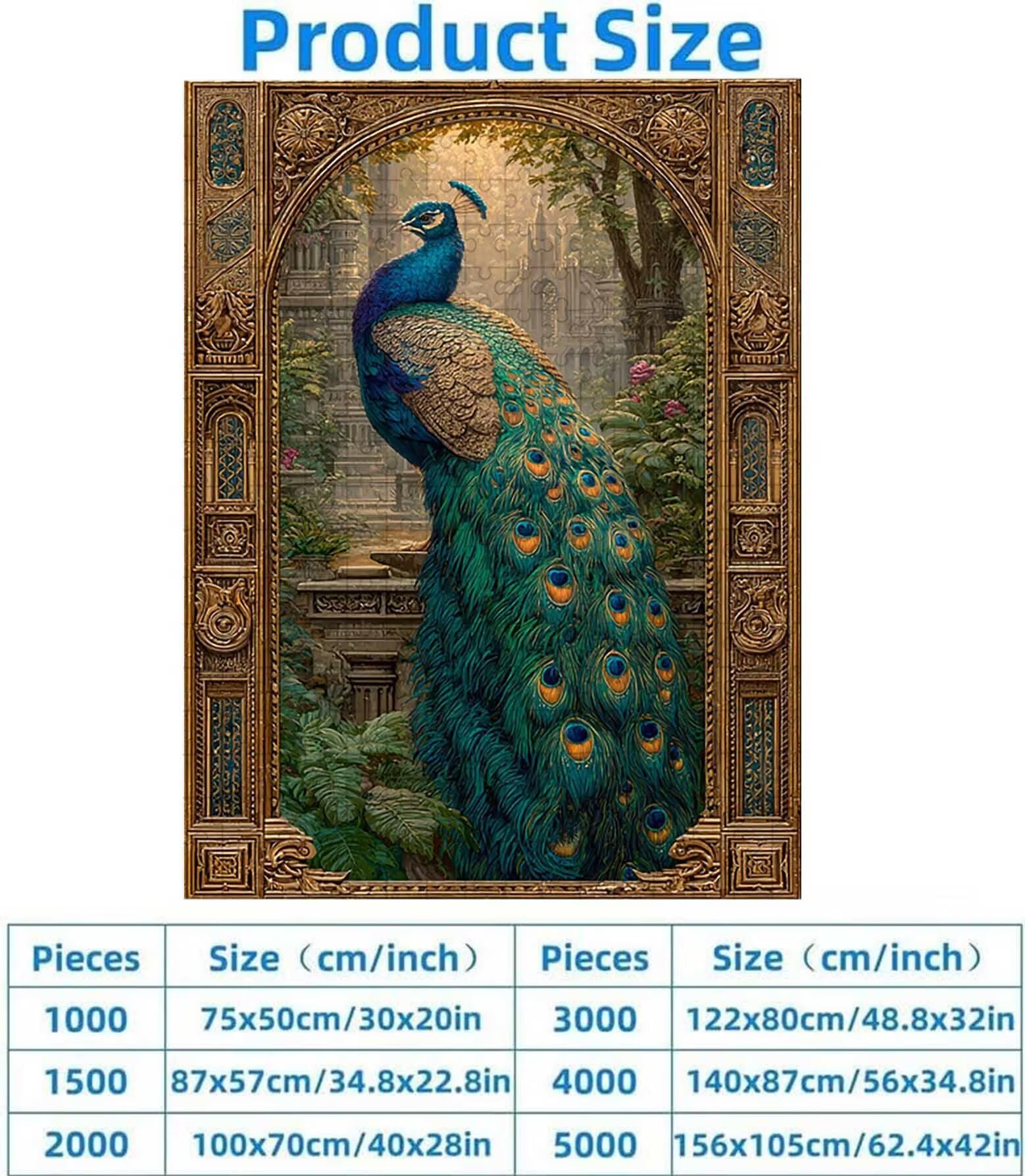 Puzzle dla dorosłych 2000 sztuk paw kwiat 100x70cm puzzle dla dorosłych gra edukacyjna wyzwanie zabawki 2000 elementów dla dzieci, kolorowa układanka do majsterkowania do dekoracji wnętrz PjY7277 J-4