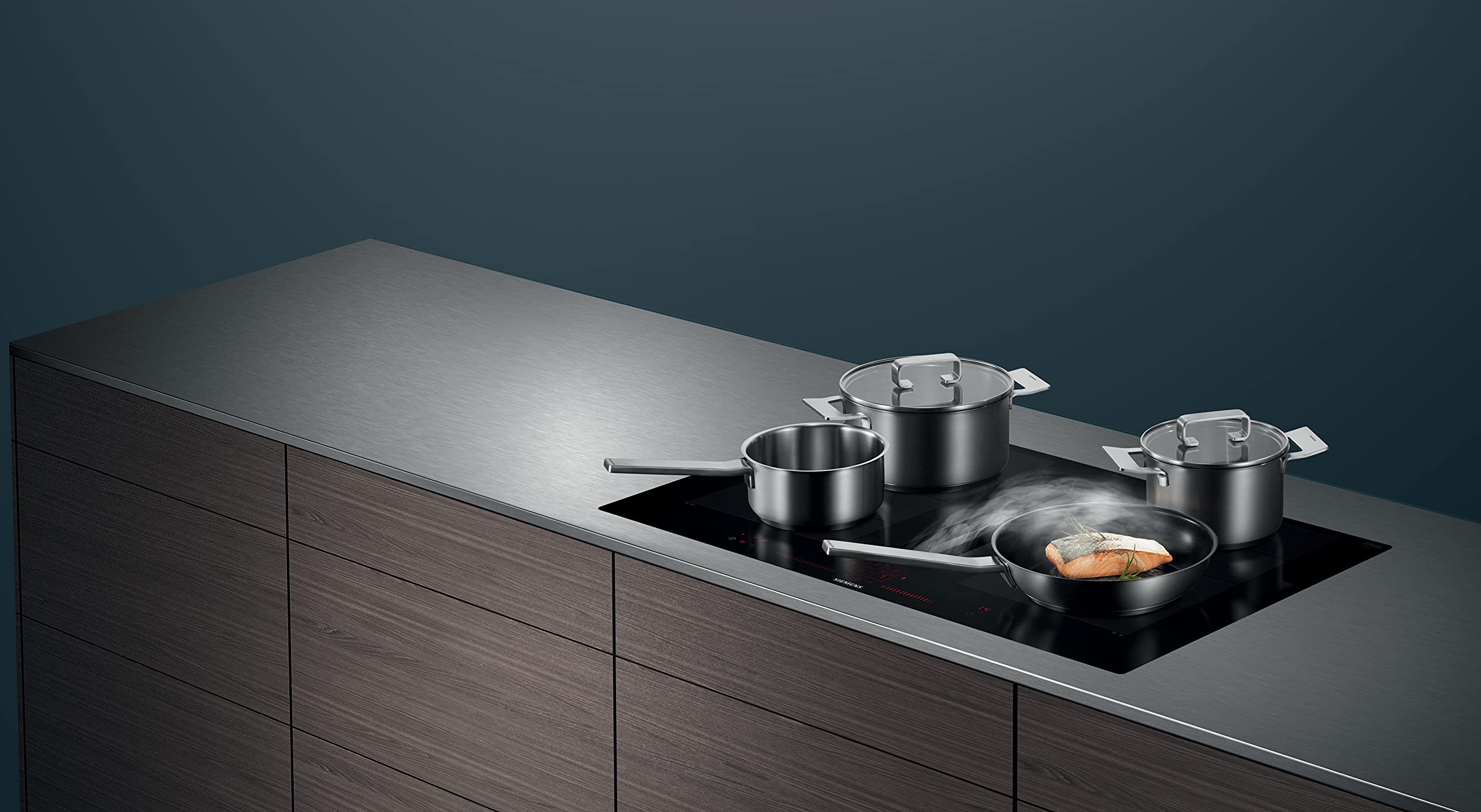 Siemens HZ9SE040 - Set di pentole da 4 pezzi, per tutti i fornelli elettrici, compresi quelli a induzione