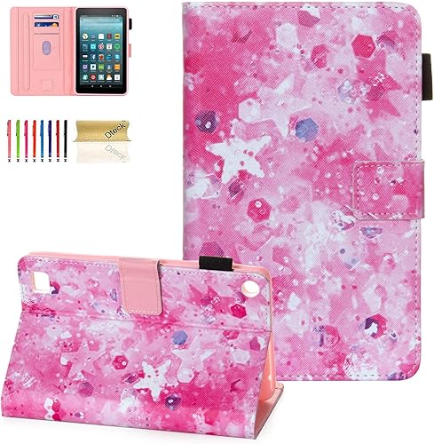 Miniatura 20 de Dteck - Funda para tablet Kindle Fire 7, funda protectora completa con función atril ajustable y función de encendido y apagado automático