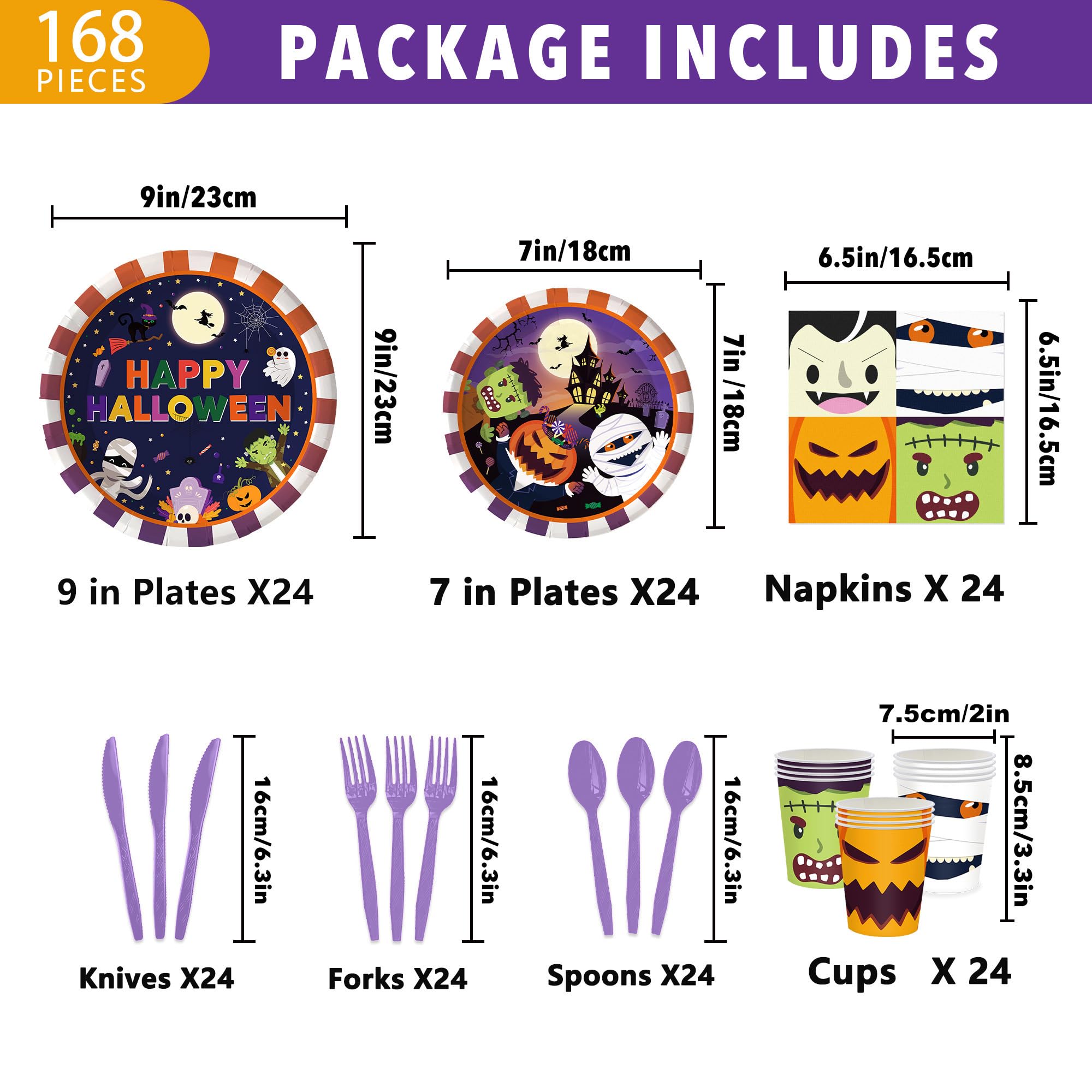 Set De 8 Assiettes En Papier Halloween - Meri Meri