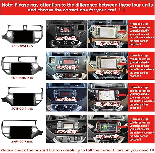 Miniatura 2 de Kunfine Coche Android Navegación Estéreo GPS Radio Reverse Cámara Pantalla 9 "IPS Pantalla Táctil Headunit Tablet Pad Media Player para Kia Rio