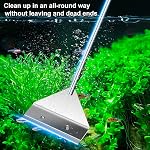 Grattoir d'algues pour aquariums en verre, 26 nettoyeur de réservoir de poisson inch, écaille en verre d'aquarium en acier inoxydable avec 10 Lames pour les outils de nettoyage d'aquarium de réservoir de poisson