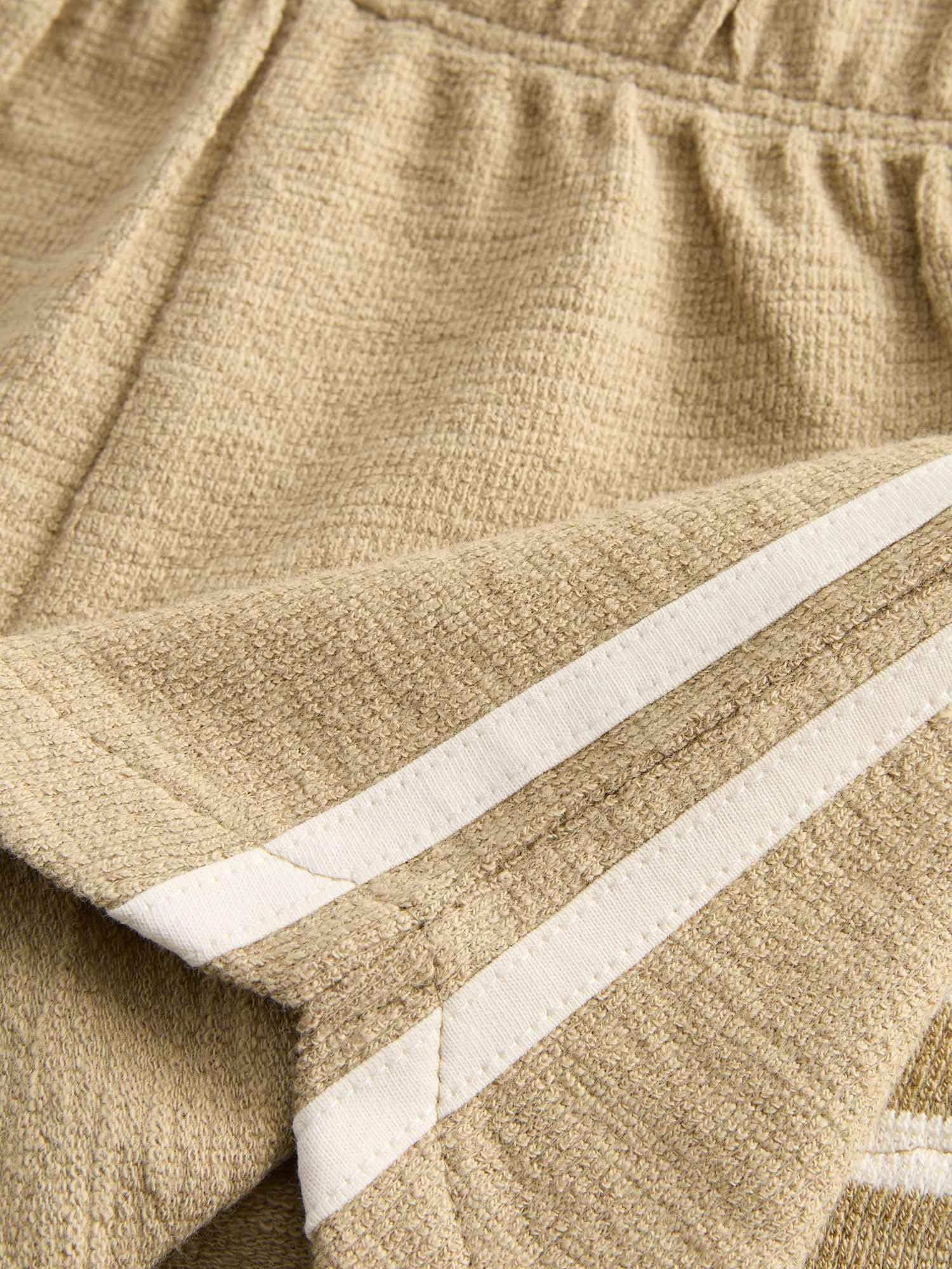 Marks & Spencer Pantalones Cortos de Algodón Puro con Raya Lateral para Bebé Pack de 2, Ajuste Normal, Cintura Elástica