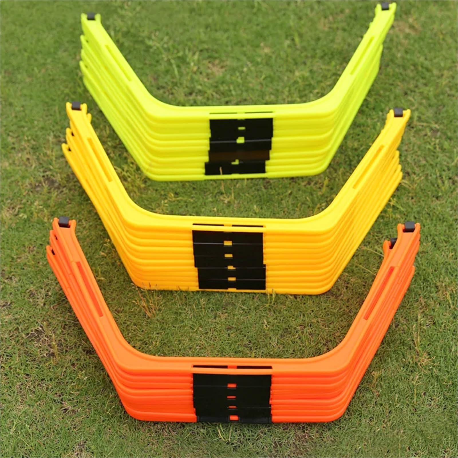 Giochi di Lancio per Bambini 6 Pezzi Anelli di Allenamento Agilità Anello da Calcio Attrezzatura Piegato Esagono Calcio Footwork Scala Esercizio(D-6Pcs Orange)