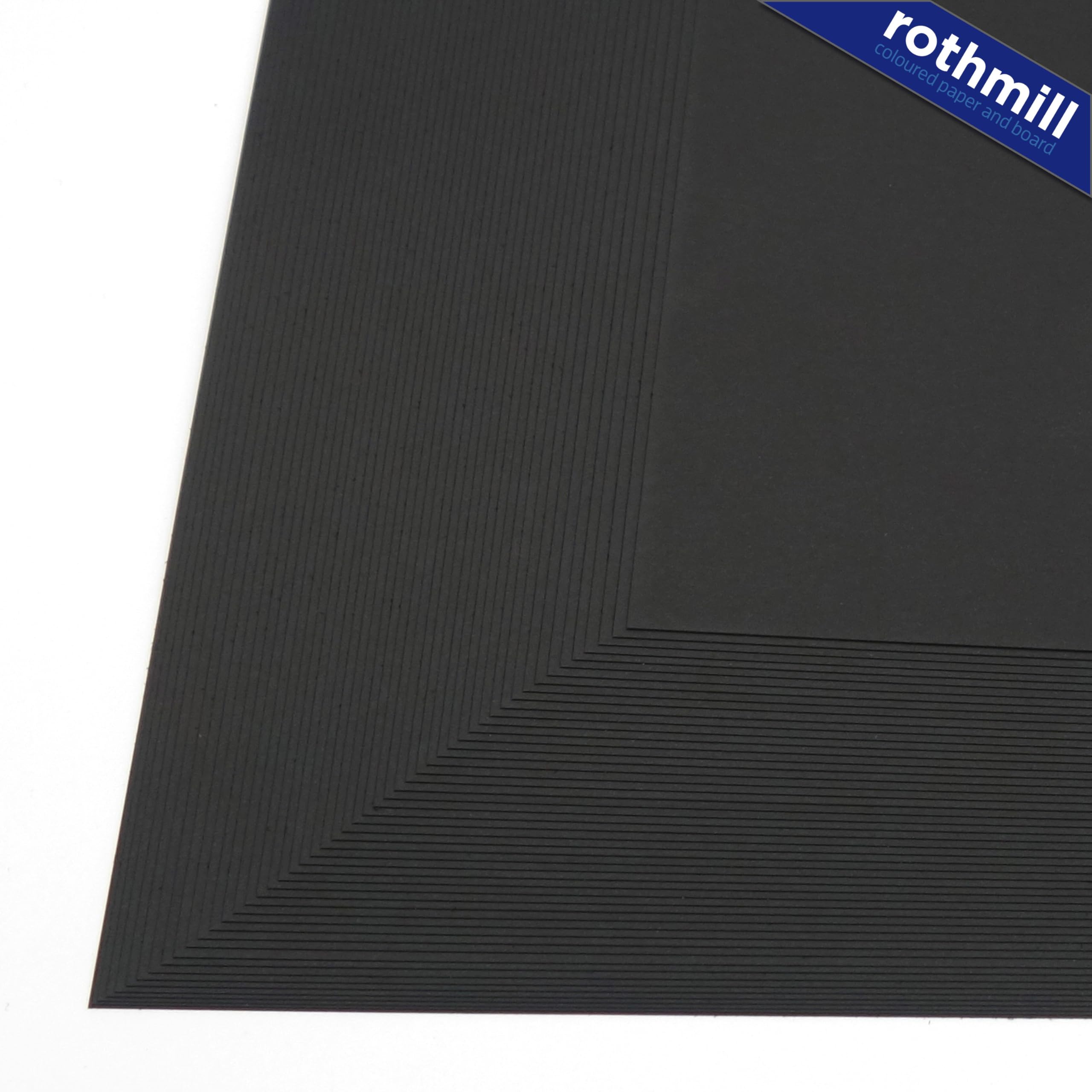 Rothmill A4 Black Card Stock - 210gsm - 280 Micron - 50 Sheets - Image 3